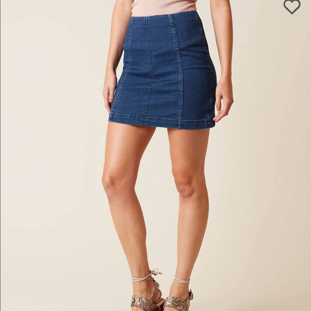 Free people Modern Femme Denim stretch skirt